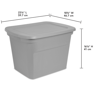 Caja Plástica 68 Litros, Color Gris