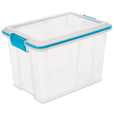 Caja Plástica Transparente 19 Lt, Tapa C/Sello Hermético