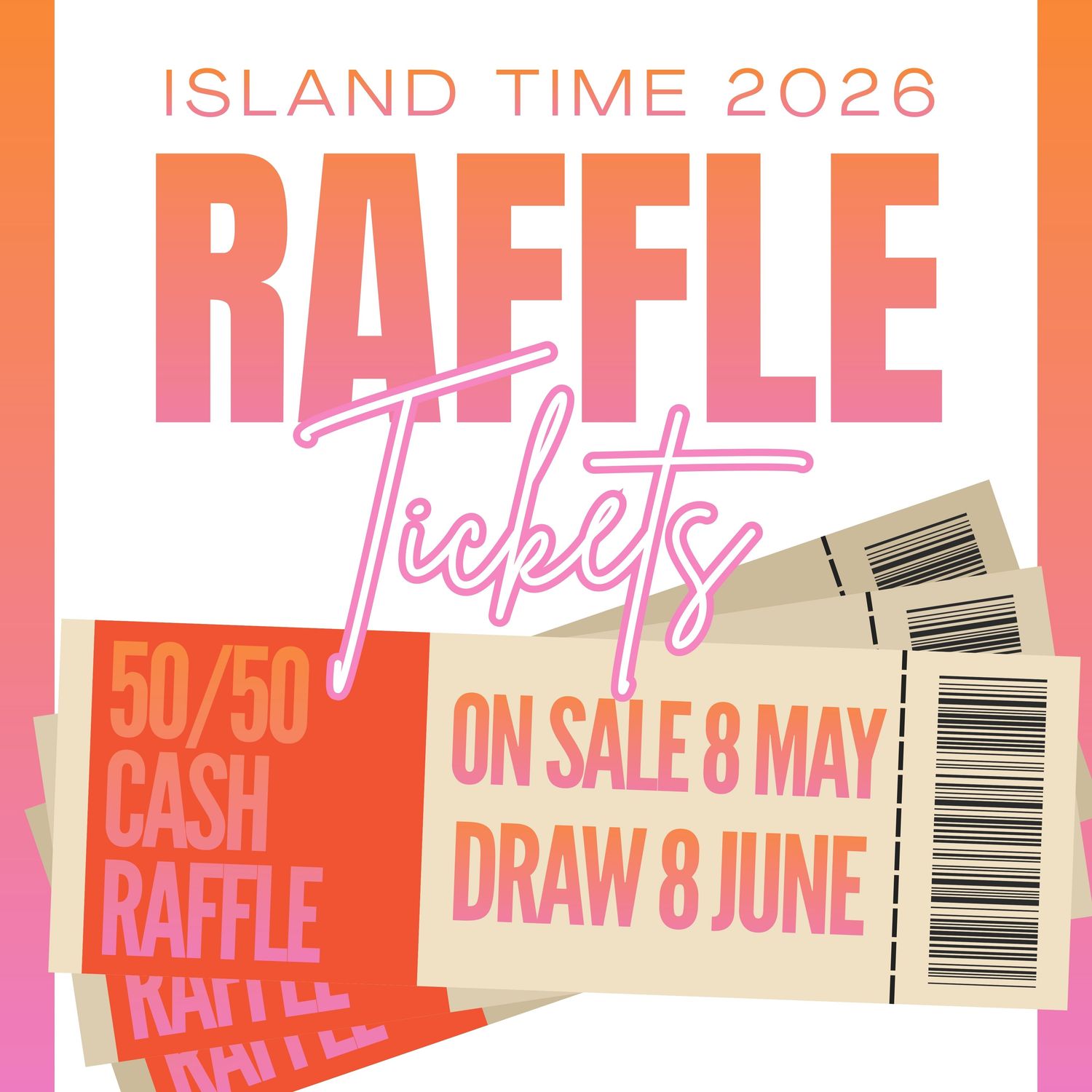 Island Time 50/50 Raffle Tickets