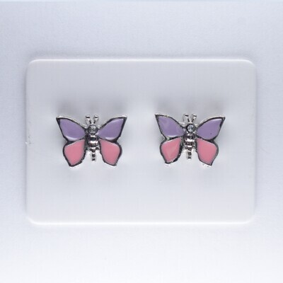 Charm Earrings, Butterflies and Dragonfly, Hypoallergenic Stud, Clip-on or Magnetic