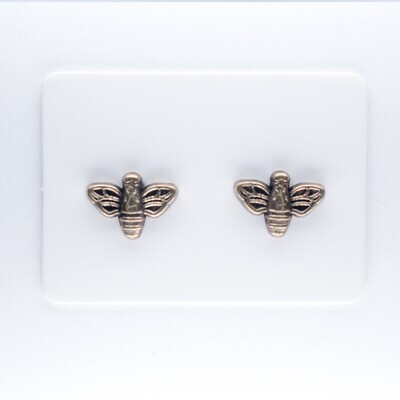 Charm Earrings, Bumble Bees &amp; Landybugs/Ladybirds, Hypoallergenic Stud, Clip-on or Magnetic