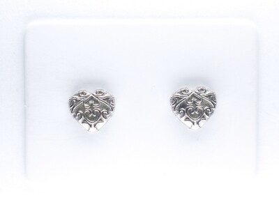 Charm Heart Earrings,  11 styles Hypoallergenic Stud, Clip-on or Magnetic