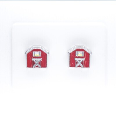 Charm Farm Animal Earrings, 5 styles, Hypoallergenic Stud, Clip-on or Magnetic