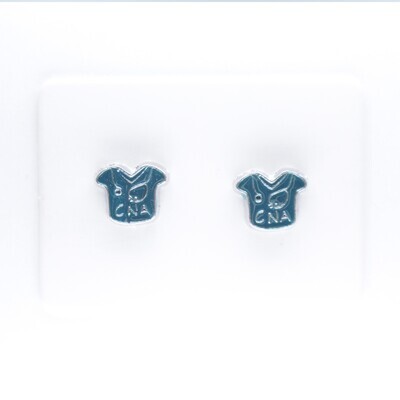 Charm First Responder Medical Profession Earrings, 4 styles, Hypoallergenic Stud, Clip-on or Magnetic