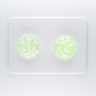 Druzy Resin Earrings, 10mm, 11 colors Hypoallergenic Stud, Clip-on or Magnetic