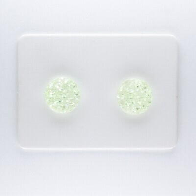 Druzy Resin Earrings, 8mm, 11 colors Hypoallergenic Stud, Clip-on or Magnetic