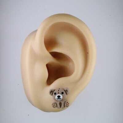 Resin Large Animal Earrings, Teddy Bear, Flamingo, Cat, Rubber Duck, Ladybug, , Hypoallergenic Stud, Clip-on or Magnetic
