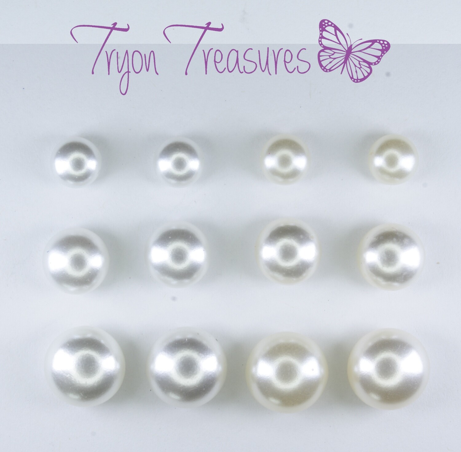 Pearl Earrings White or Ivory/Cream Fresh Water Pearl Earrings Hypoallergenic Stud, Clip-on or Magnetic