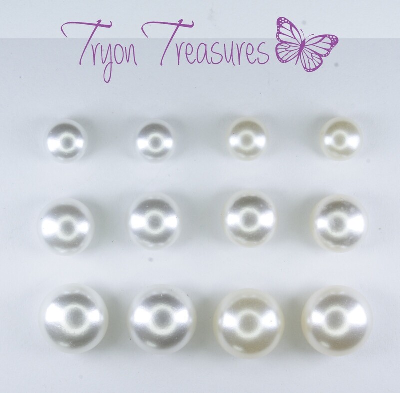 Pearl Earrings White or Ivory/Cream Fresh Water Pearl Earrings Hypoallergenic Stud, Clip-on or Magnetic