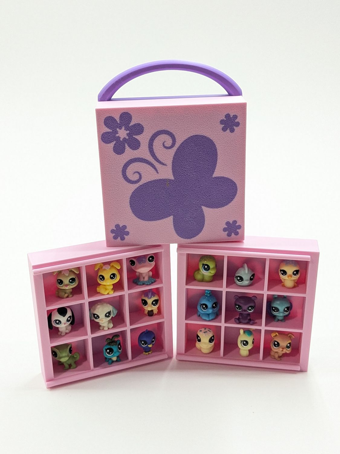 Pink with Purple Butterfly Case for Tiny Pets