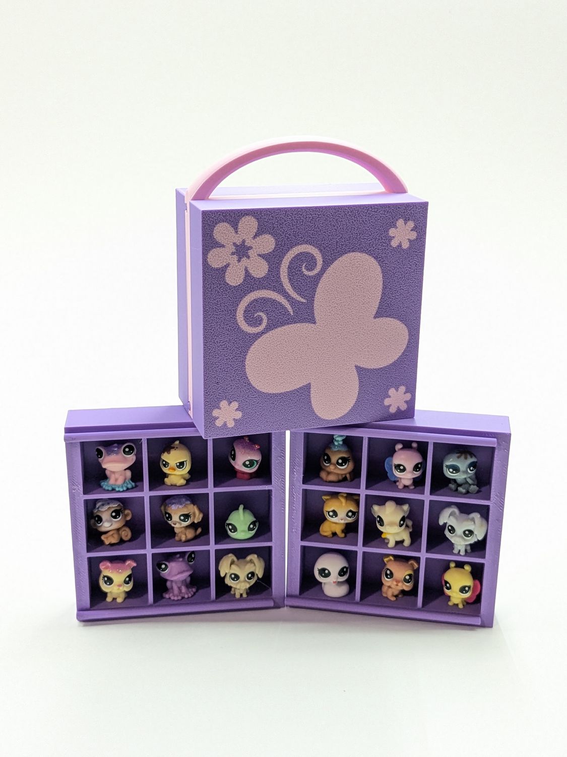 Purple with Pink Butterfly Case for Tiny Pets