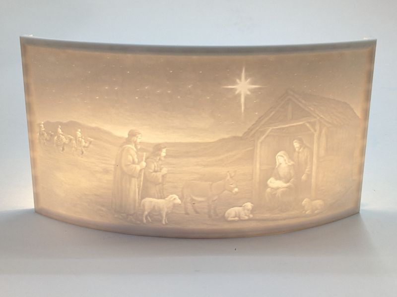 Nativity Scene Lithopone Décor Light, 3D printed Christmas Scene
