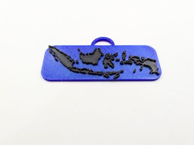 Indonesia Islands Ornament  3D printed
