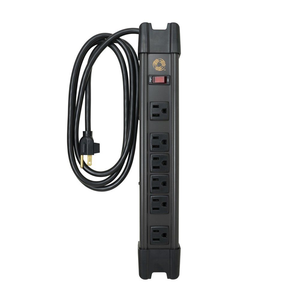 MULTICONTACTO METÁLICO MAGNÉTICO DE 6 SALIDAS, 2 IMANES DE TIERRAS RARAS, CABLE DE 6 PIES CON ORGANIZADOR DE CABLE