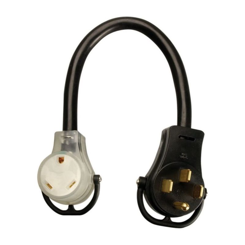 10/3 18" STW, CLAVIJA MACHO RV 50A, CONECTOR HEMBRA RV 30A ILUMINADO, HANDY PULL EN AMBOS EXTREMOS