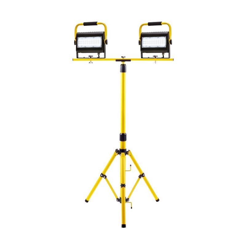 LUZ DE TRABAJO LED PROBUILT SERIE SLIM DE 50 VATIOS - CABEZA DOBLE CON TRÍPODE DE 2 ETAPAS