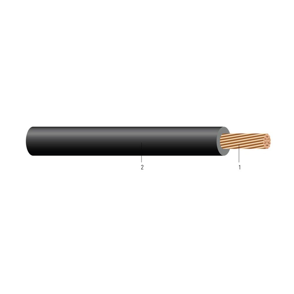 Cable RHH/RHW-2/USE-2 de cobre libre de silicona. 400 KCMIL 37 hilos — Negro
