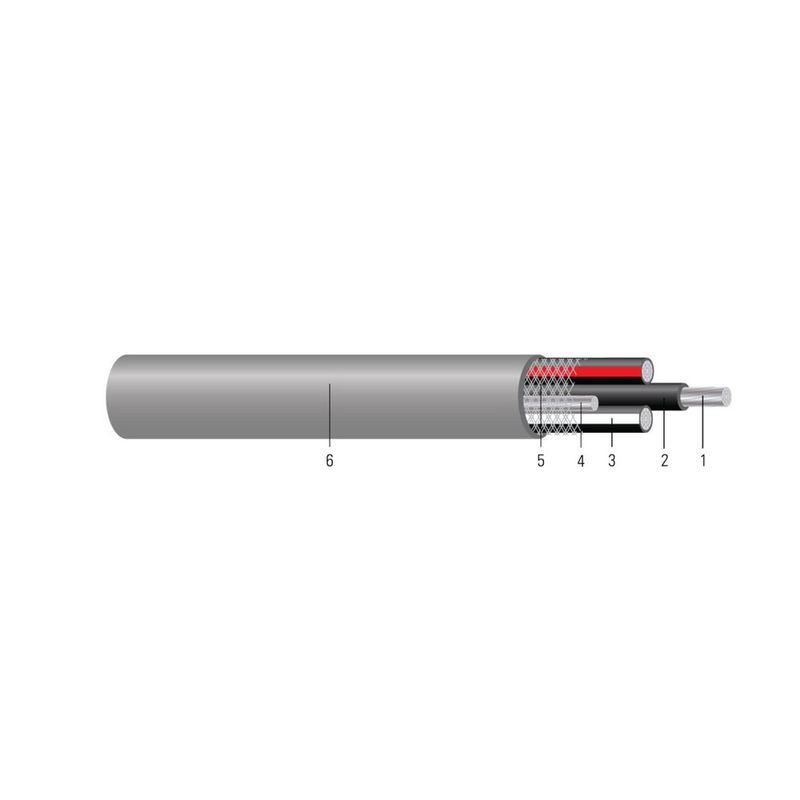 Cable Acometida SER de aluminio 1/0 AWG 1 hilos — 1000 pies