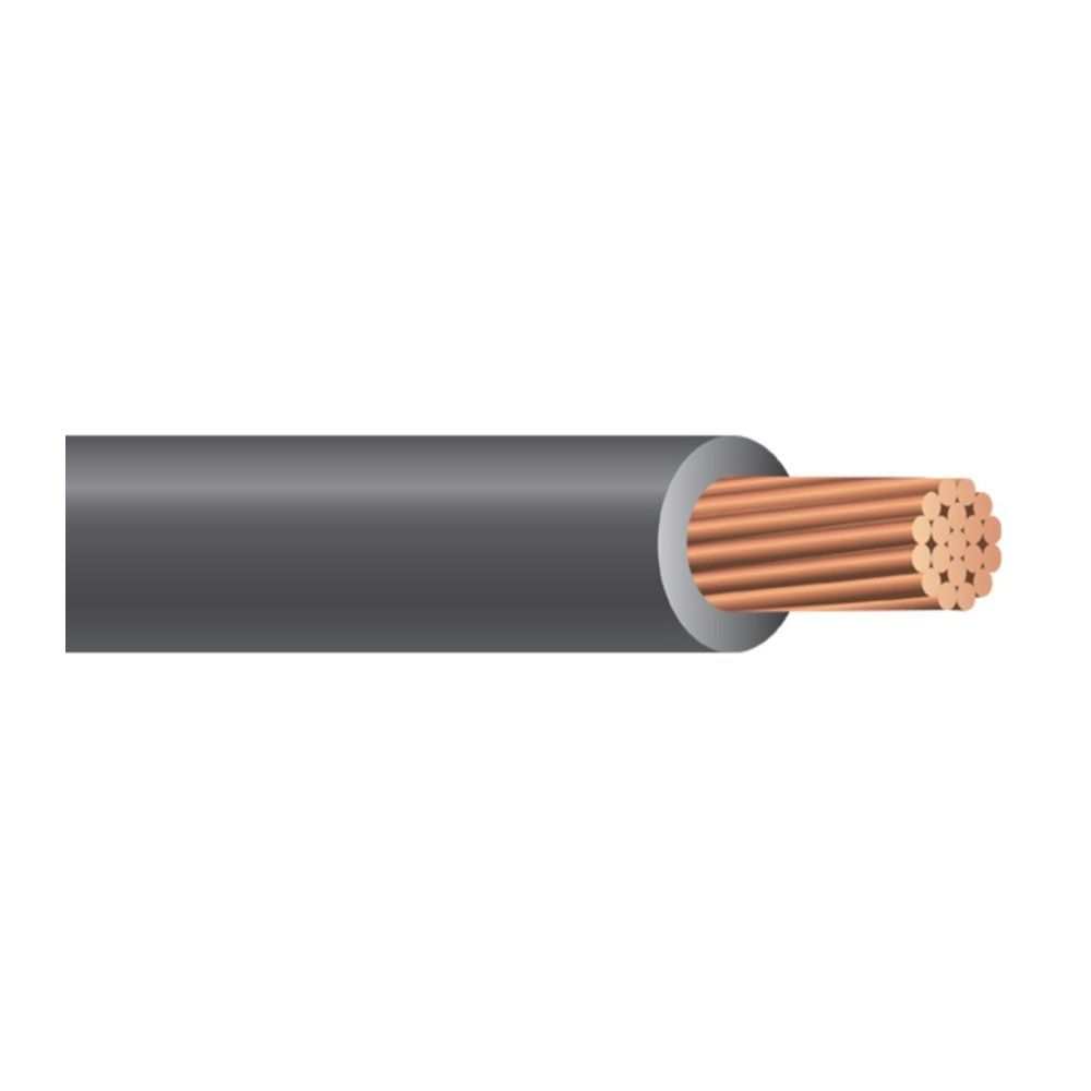 Cable RHH/RHW-2/USE-2 de cobre libre de silicona. 12 AWG 7 hilos — Negro, 2500 pies