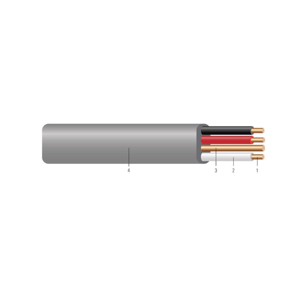 Cable de cobre UF-B 14 AWG 3 hilos — 1000 pies