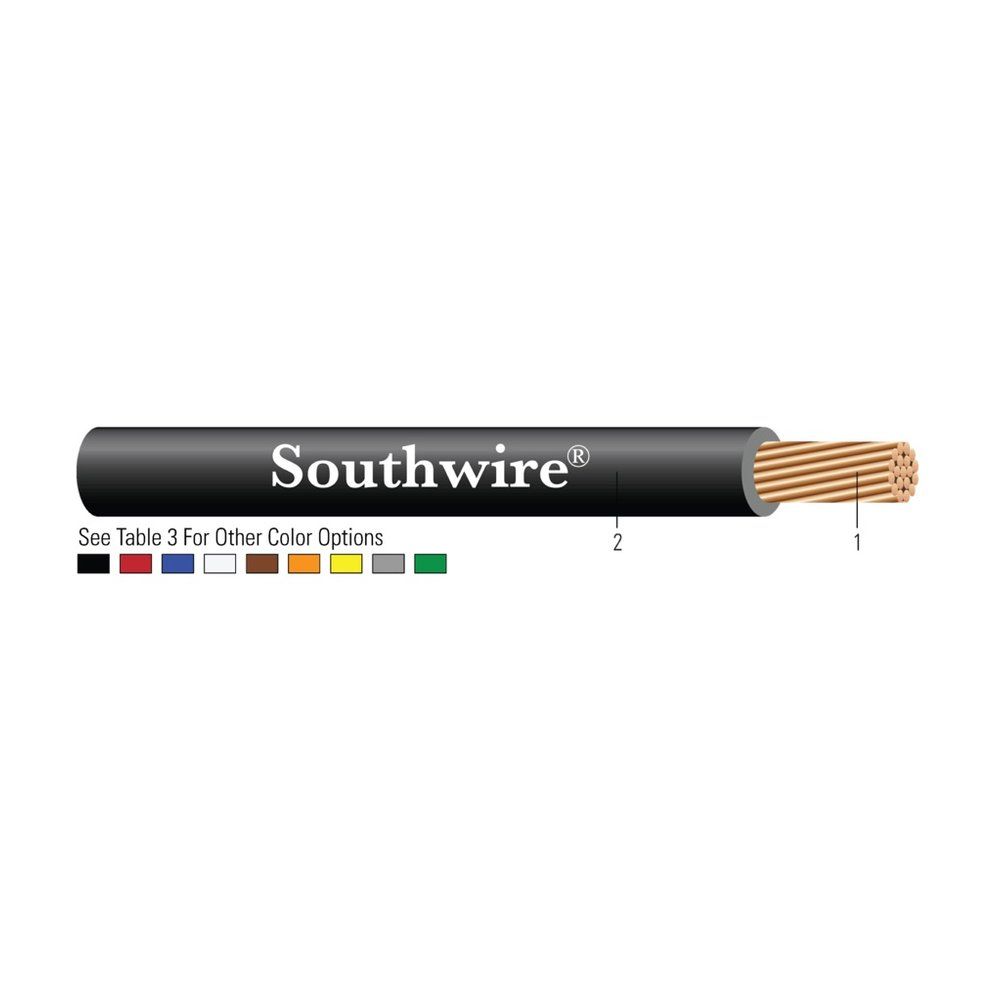 Cable XHHW-2 de cobre en calibres de circuito (14, 12 y 10 AWG) libre de silicona 12 AWG 7 hilos — Rojo, 2500 pies