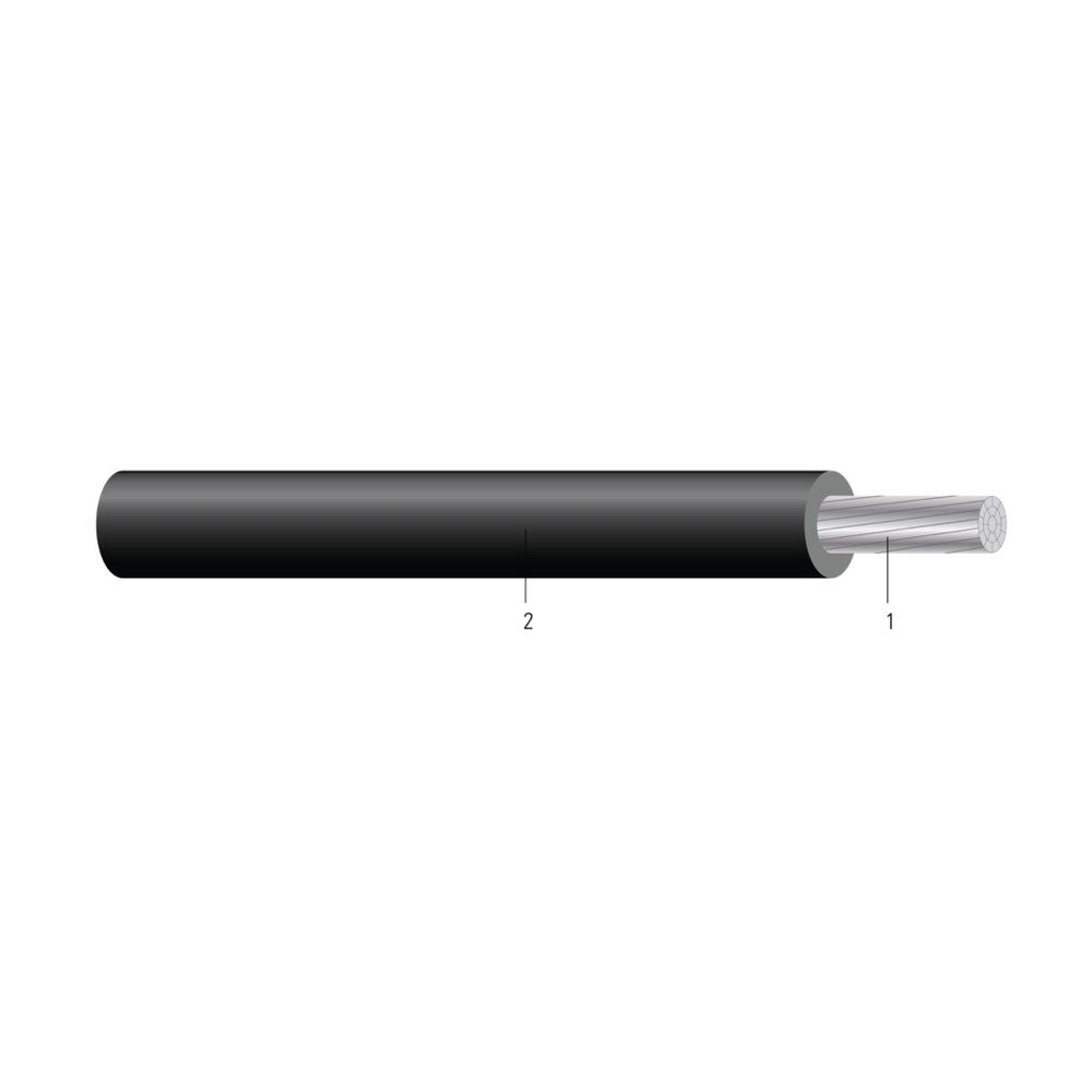 Cable 250 cableado 3E Aluminio USE-2 RHH-RHW-2 1KV Negro 5000 pies