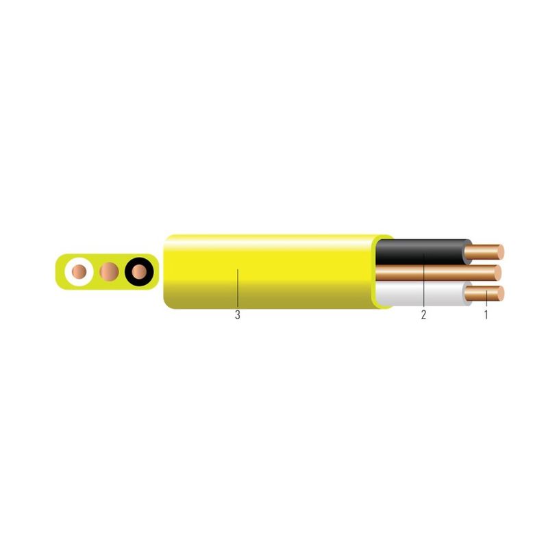 Cable NMD90 de cobre, marca SIMpull® Romex® 14 AWG 2 hilos — Azul, 984 pies