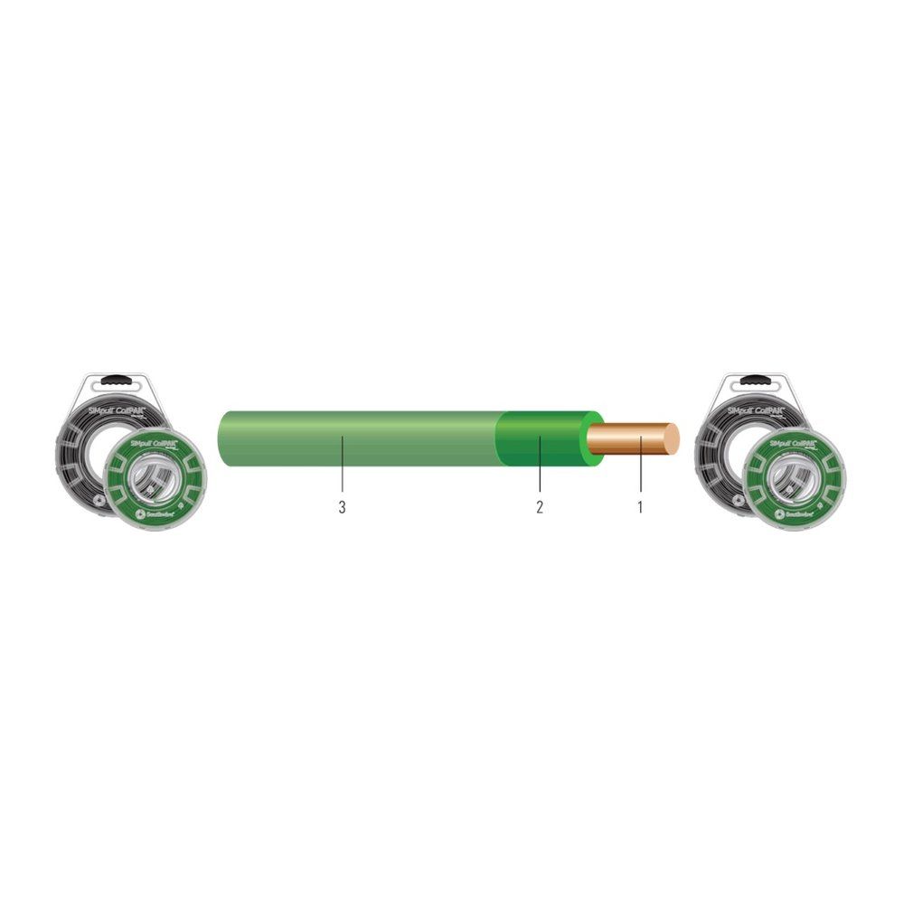 Cable SIMpull CoilPAK™ Wire Payoff THHN/THWN-2 de cobre 12 AWG 19 hilos — Naranja, 1000 pies