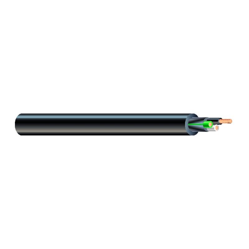 Cable SOOW ROYAL® de 600V con cubierta negra 90°C 12 AWG 65 hilos — Negro, 2500 pies