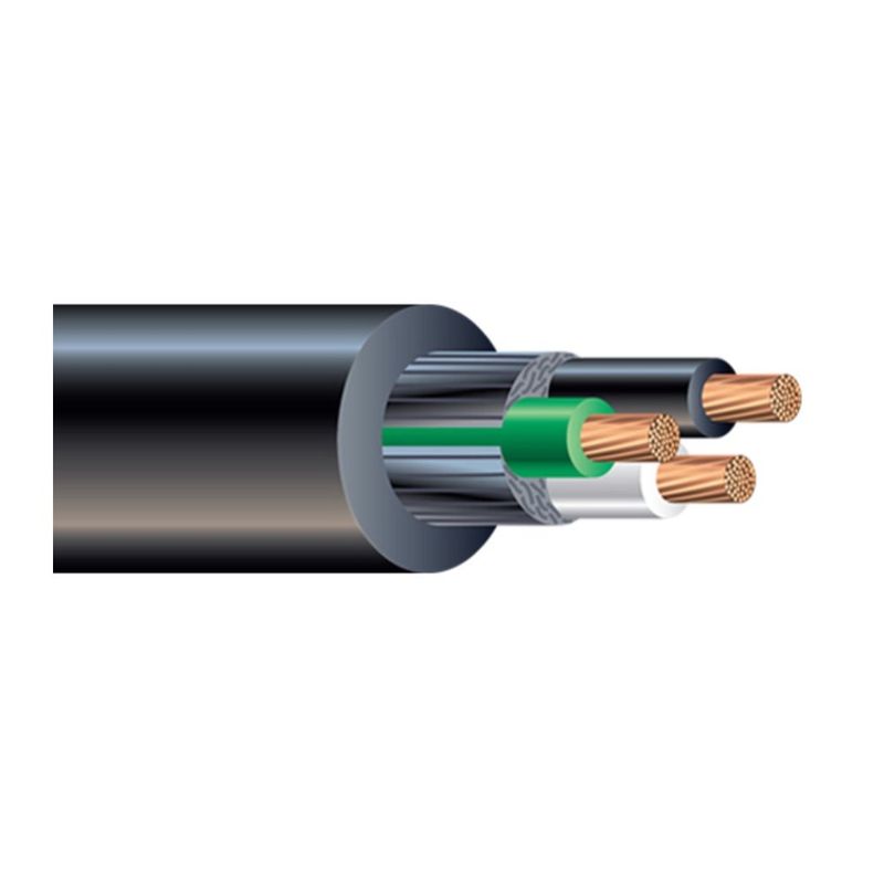Cable SJEOOW SEOPRENE® de 300V con cubierta negra 105°C 18 AWG 16 hilos — Negro, 500 pies