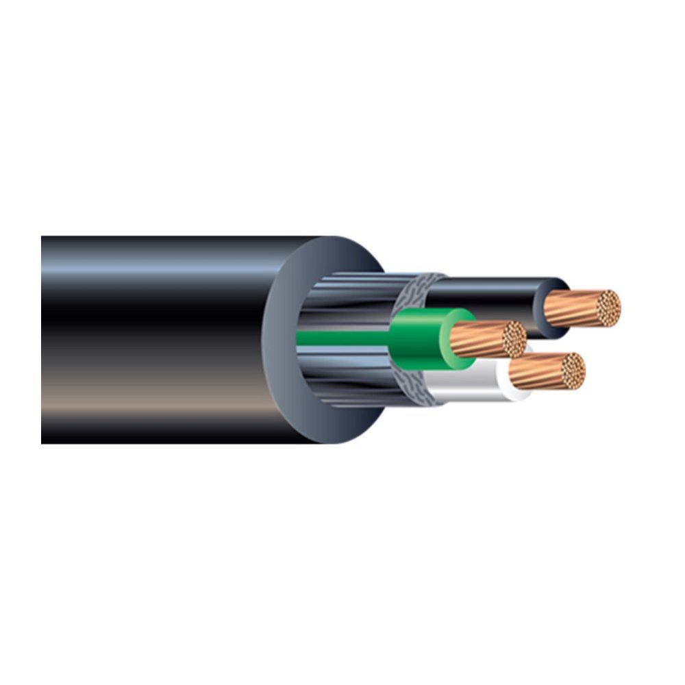 Cable SJEOOW SEOPRENE® de 300V con cubierta negra 105°C 10 AWG 104 hilos — Negro, 250 pies