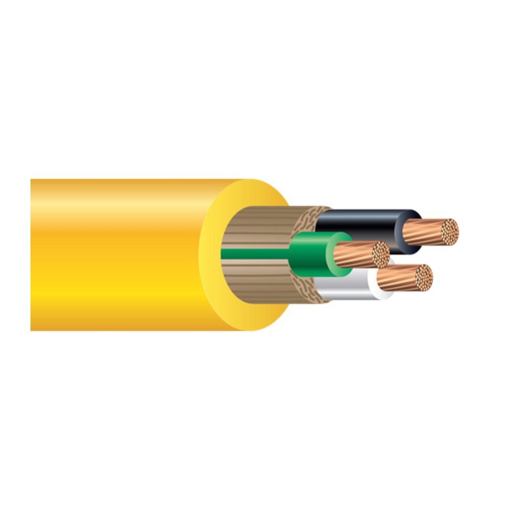 Cable SOOW AMERICAN MUSTANG® de 600V con cubierta amarilla 105°C 10 AWG 104 hilos — Negro, 250 pies