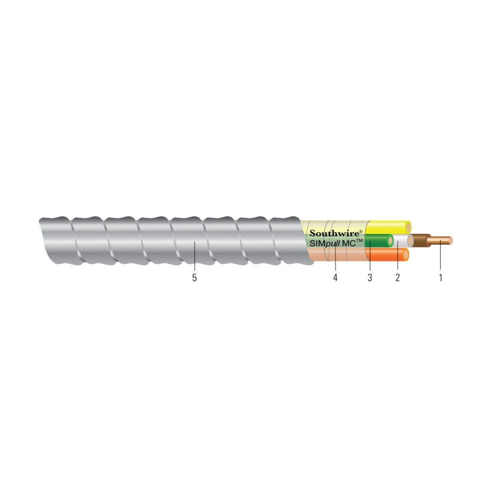 SIMpull MC™ THHN/THWN conductor de cobre calibre de circuito colores 277/480V 10 AWG 4 hilos — Verde, 250 pies