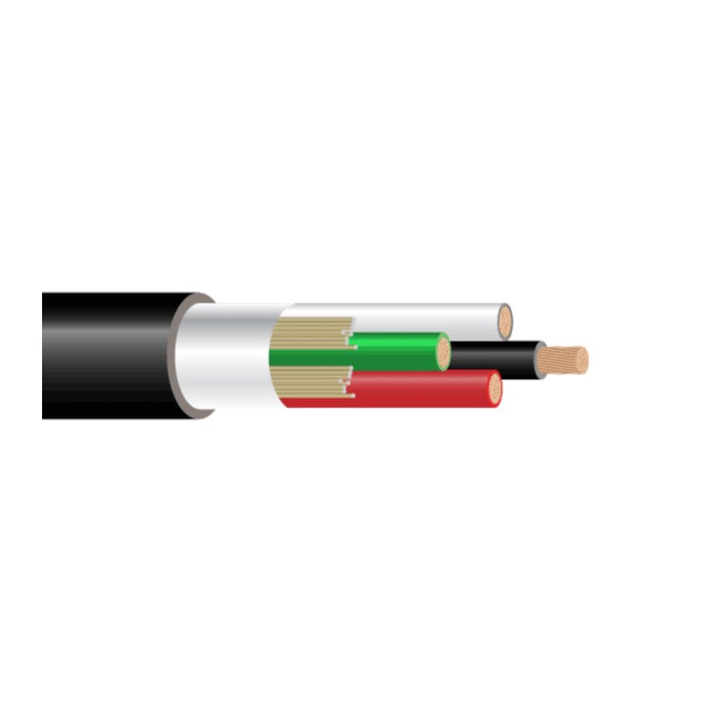 Cable flexible tipo STOOW 10 AWG 104 hilos — Negro, 1000 pies