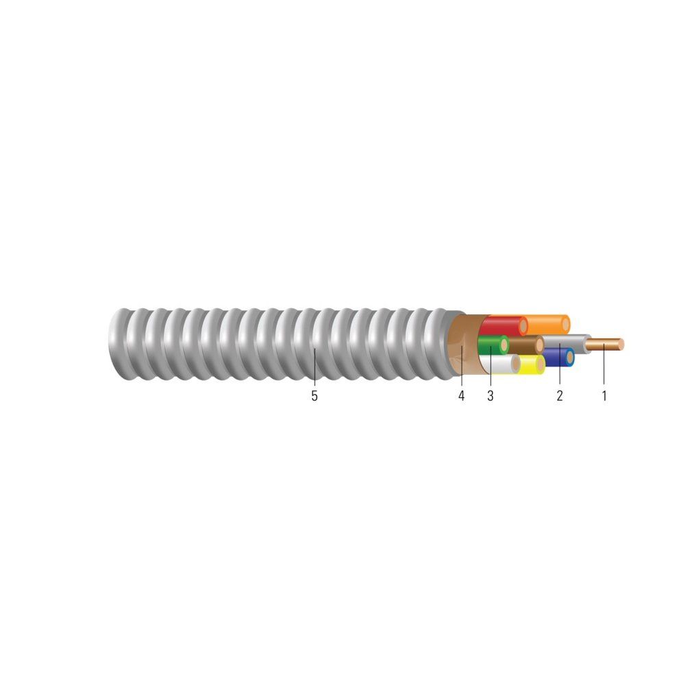 18 sólido 5/C Cobre ARMORED THERMOSTAT CABLE 250 pies