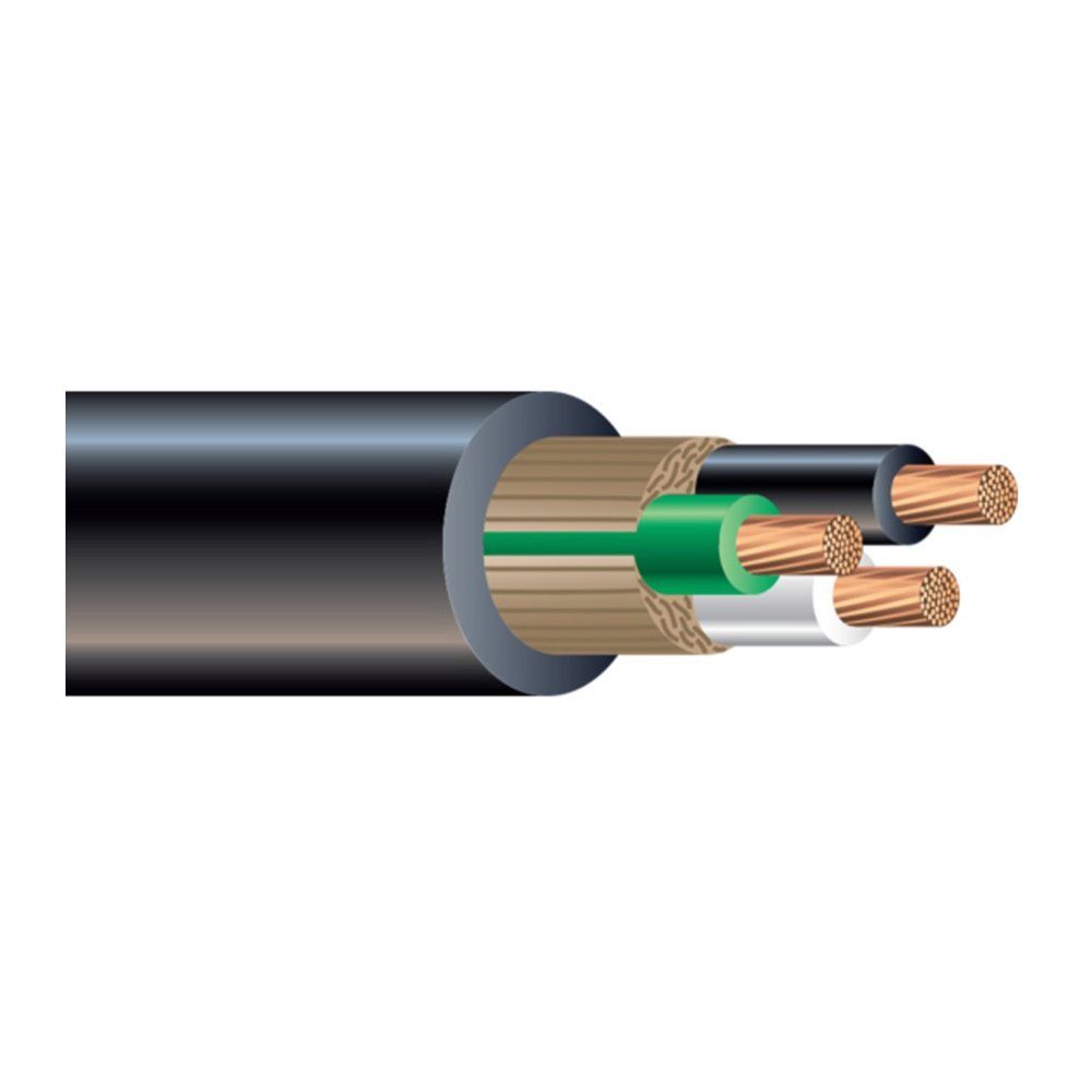Cable 2 cableado Cobre 4/C Negro/Blanco/Rojo/Verde SOOW Negro 90C 600V PAPER