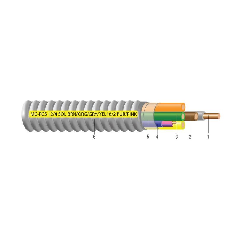 Cable de potencia y control/señal MC-PCS Duo™ colores 277/480V 10 AWG 2 hilos — Azul, 1000 pies
