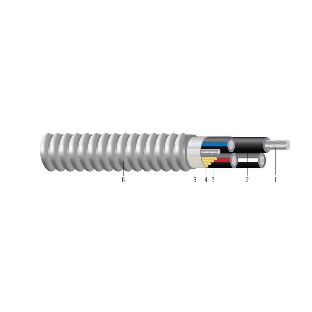 Cable 3/0 cableado 3EAL 3/C 55XLP XHHW-2 SPL PRT LS SR PHASES 4GW AIA 600V MC NOM ANCE