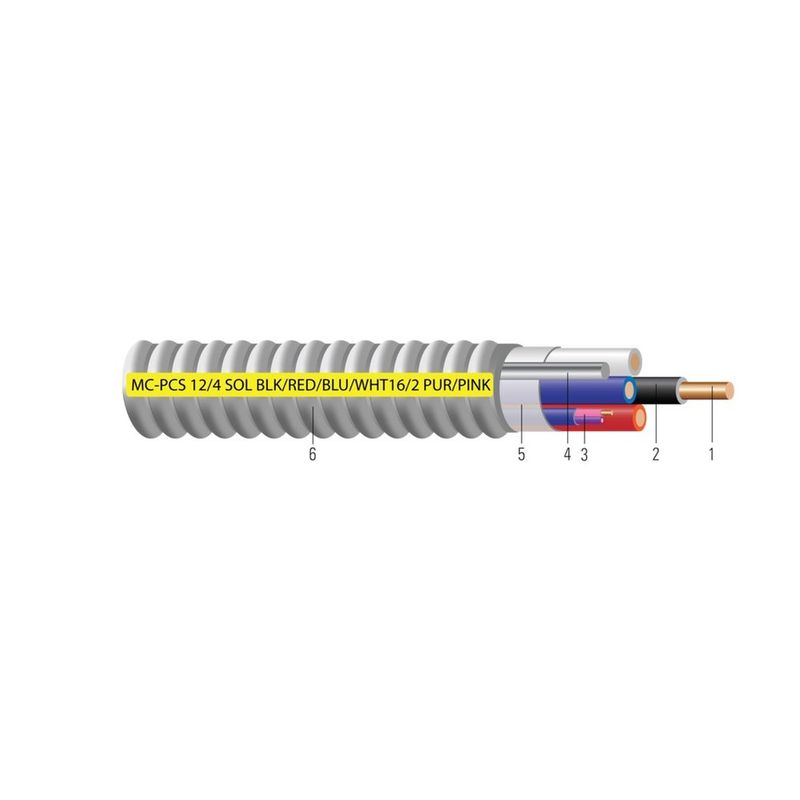 Cable de potencia y control/señal MC AP-PCS Duo™ 12 AWG 2 hilos — 1000 pies