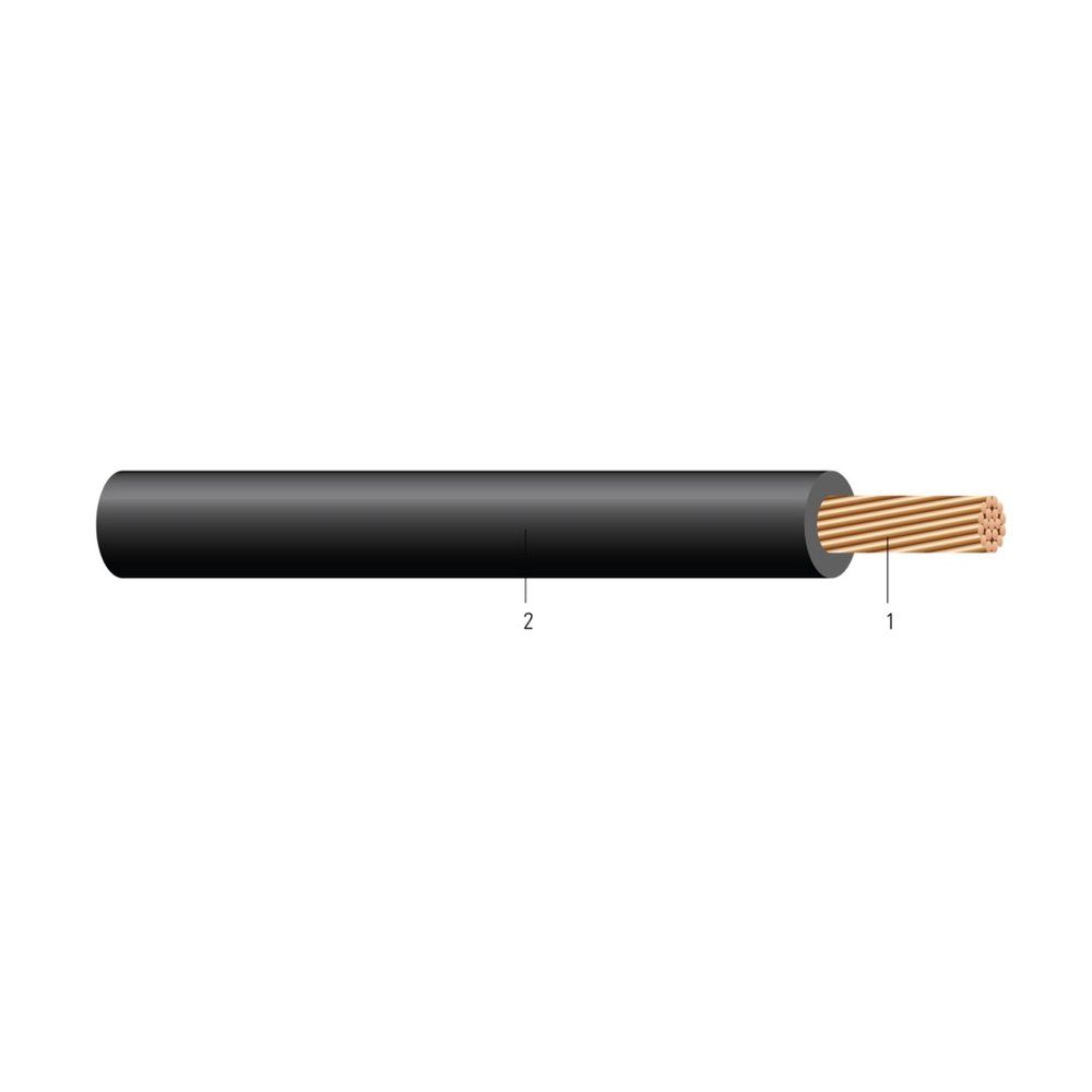 Cable CU 2000V Aislamiento XLPE. RHH/RHW-2 PV 8 AWG 19 hilos — Negro, 7500 pies
