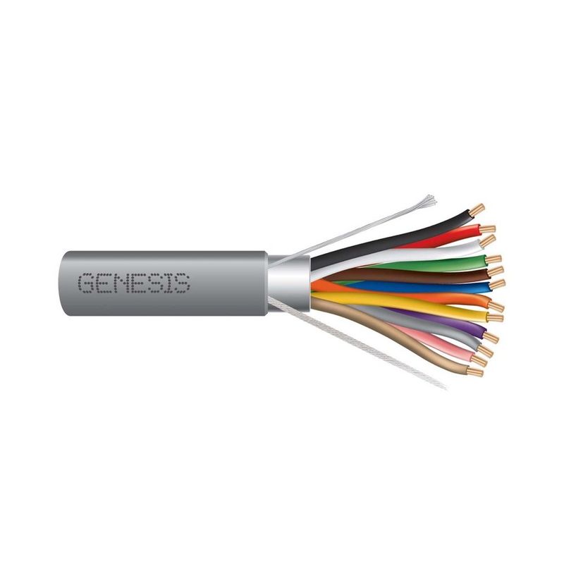 Cable Multiconductor Blindado, Riser 22 AWG 7 hilos — Gris, 1000 pies