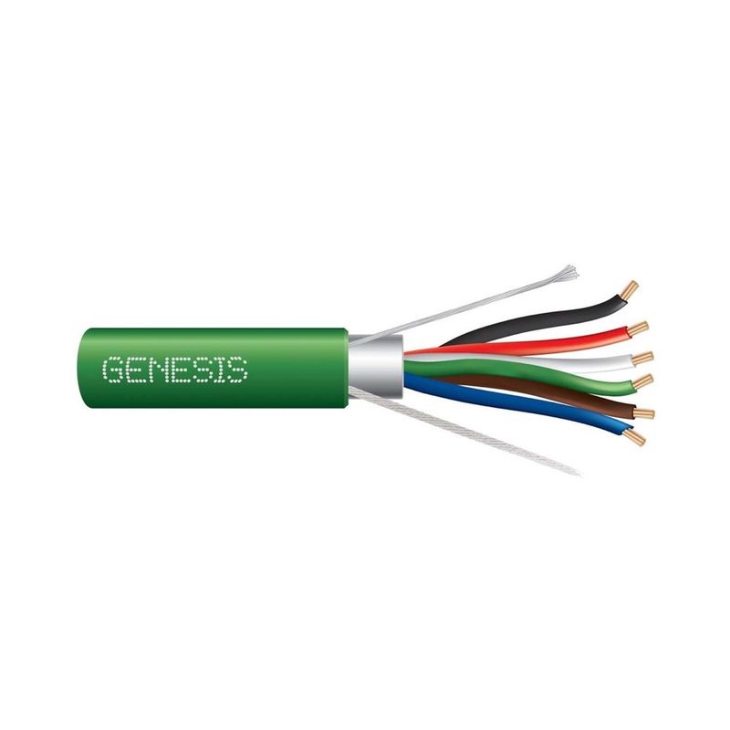 Cable Multiconductor Blindado, Plenum 22 AWG 7 hilos — Verde, 1000 pies