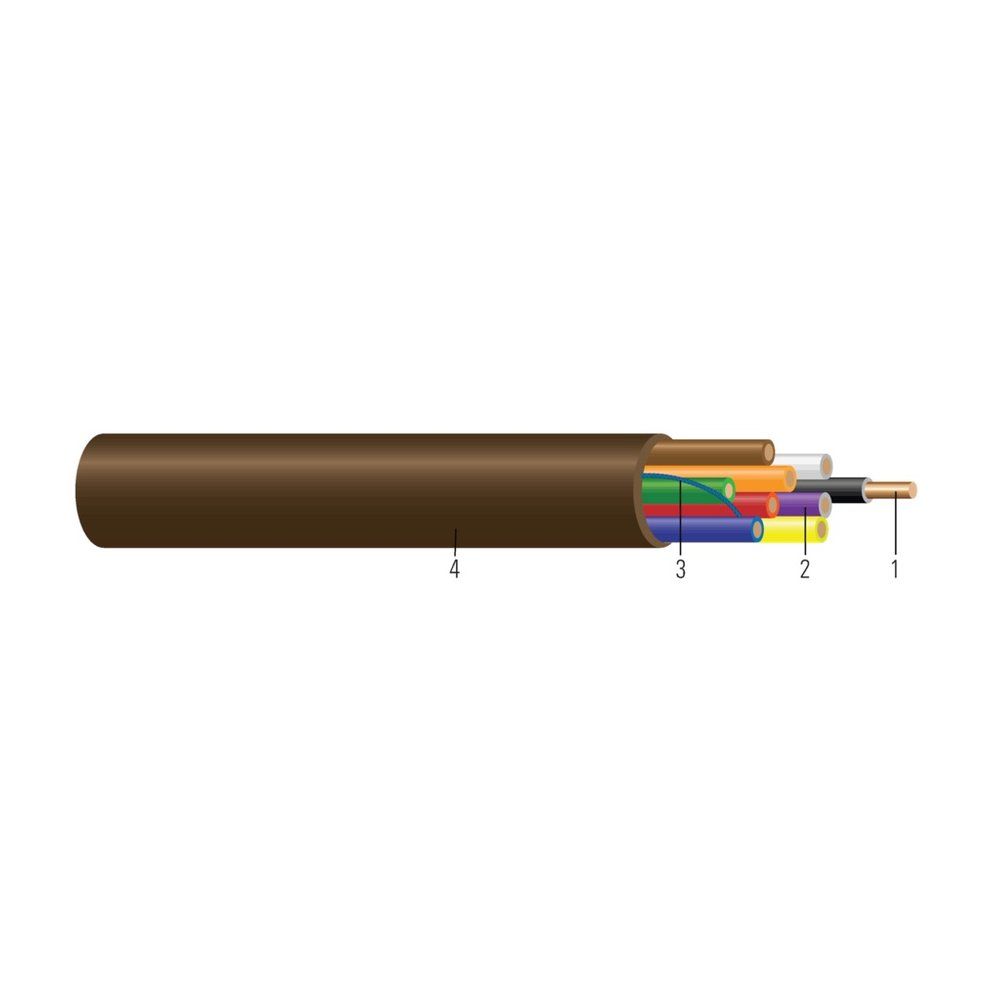 Cable 20 sólido Cobre 2/C CL2/CMH PVC Blanco 500 pies