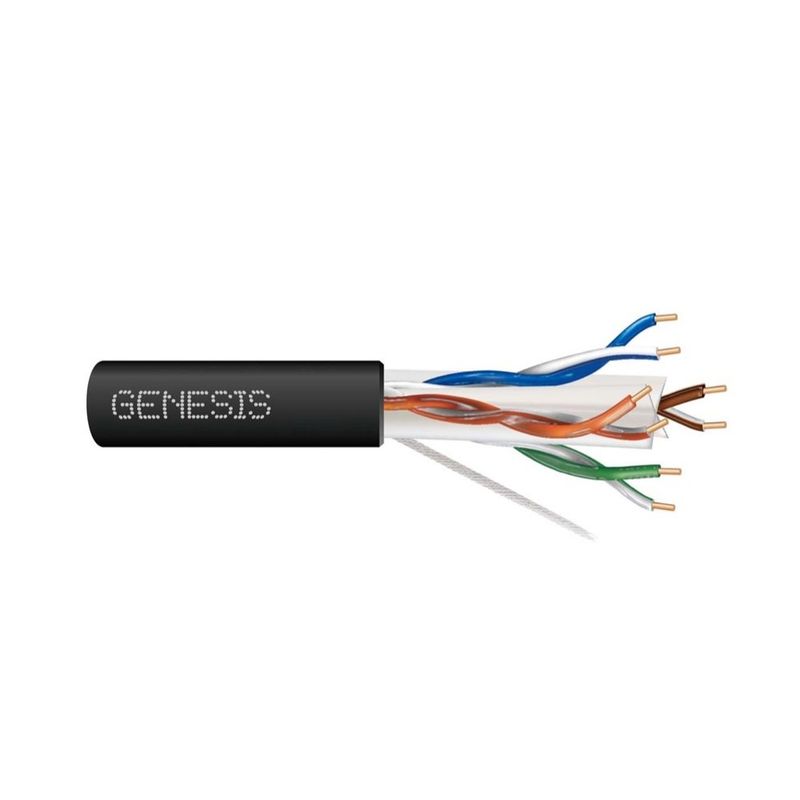 Cable 24/4 PR CAT6 DIRBUR 500R BLK GEN
