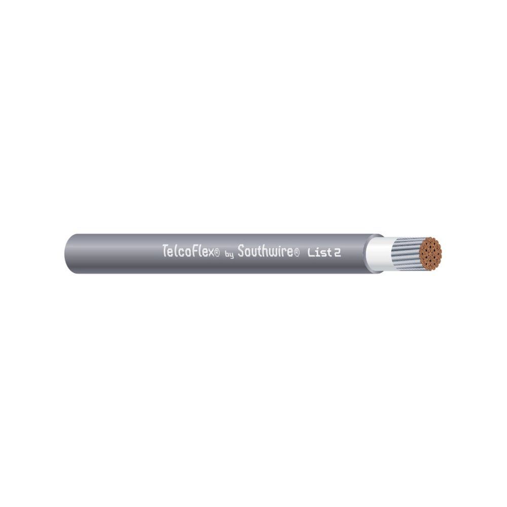 Alambre y cable de energía para telecomunicaciones TELCOFLEX® L2 4/0 AWG 532 hilos — Gris, 2000 pies