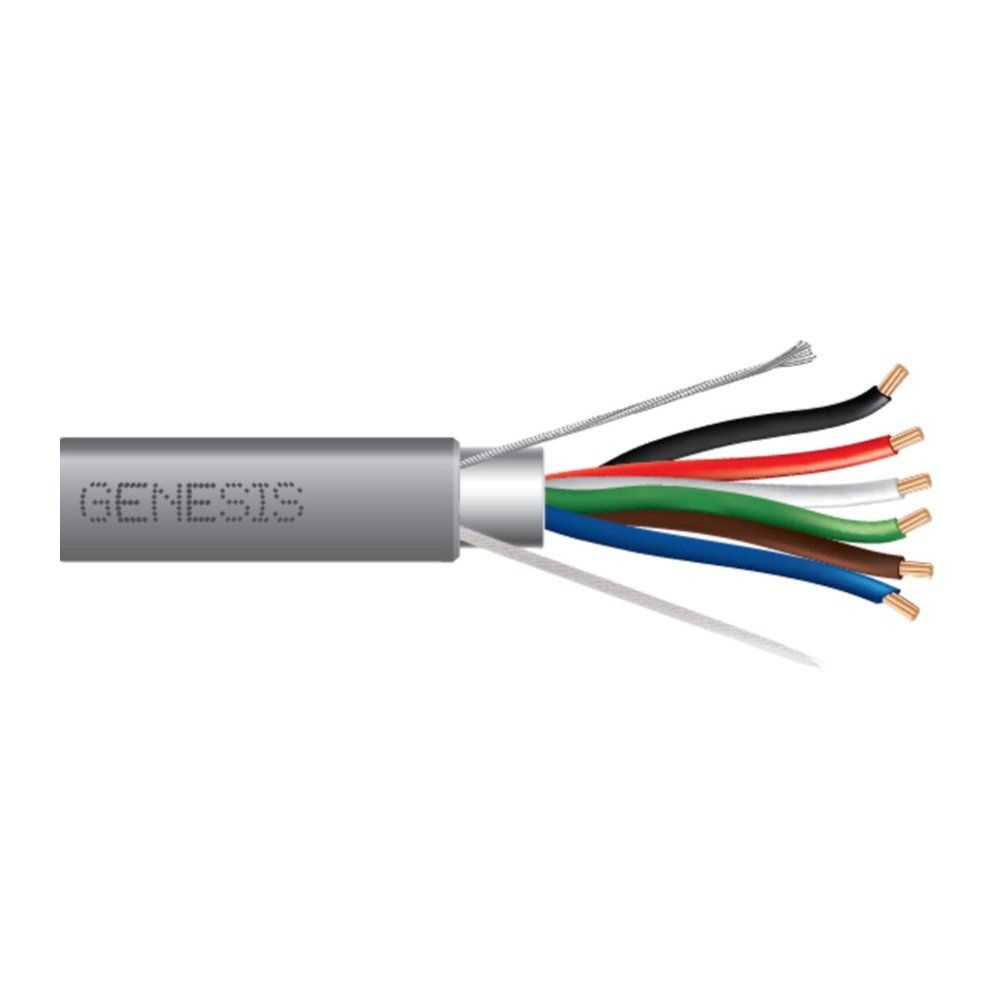 Cable Multiconductor Blindado, Riser 22 AWG 7 hilos — Gris, 1000 pies