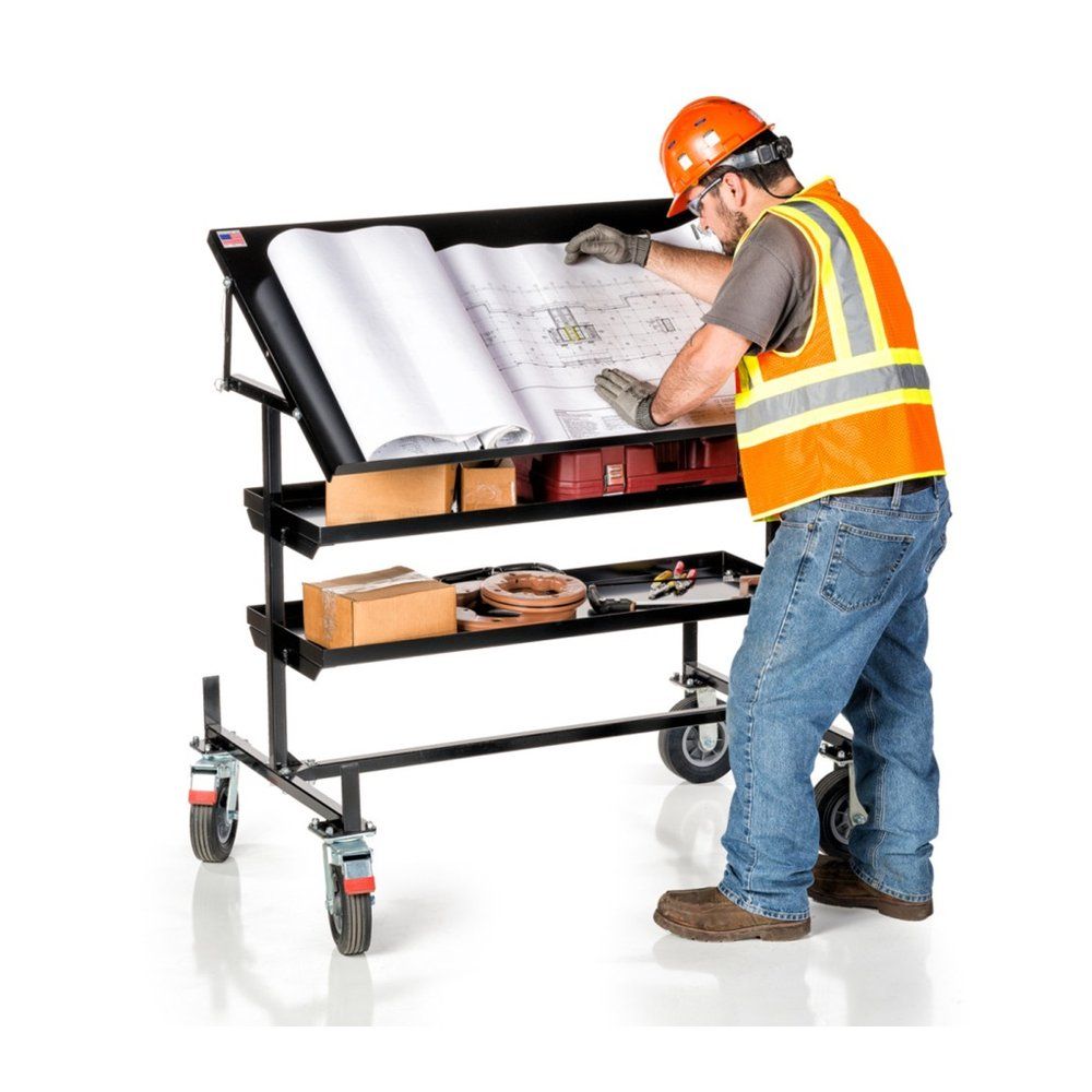 WW-550, WIRE WAGON 550- MESA DE PLANOS MÓVIL CON ALMACENAMIENTO