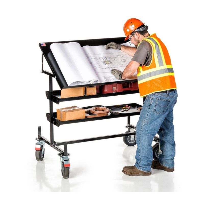 WW-550, WIRE WAGON 550- MESA DE PLANOS MÓVIL CON ALMACENAMIENTO