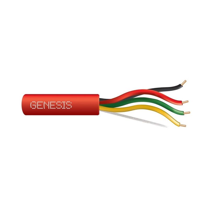 Cable 16 sólido Cobre 4/C N/S CMP/CL3P/FPLP PVC-LS Rojo GEN 500 pies