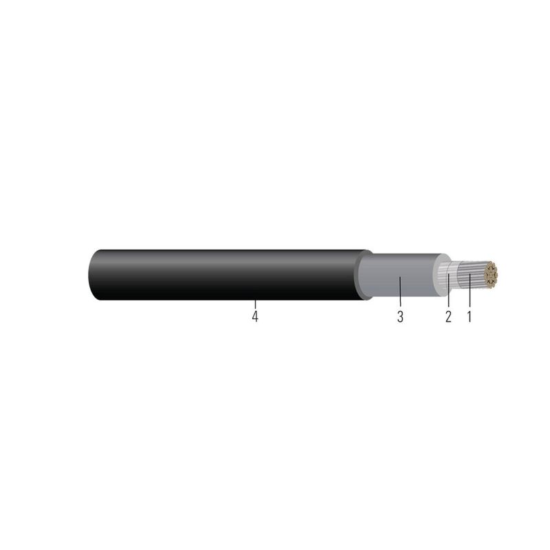 Cable 646.4-1628 TINNED Cobre DLO ROYAL Negro 2KV 2500 pies